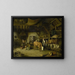 Innenansicht eines Bauernhauses - James de Rijk — gerahmtes Bild an der Wand