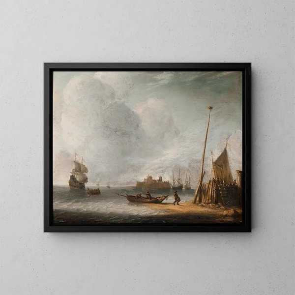 Am Meer - Jan Abrahamsz Beerstraaten — gerahmtes Bild an der Wand