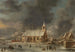 Ansicht der Kirche von Sloten im Winter - Jan Abrahamsz Beerstraaten — Ansicht des Kunstwerks