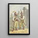 Zwei orientalische Soldaten mit Turban - Jan Anthonie Langendijk — gerahmtes Bild an der Wand