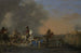 Angriff der Kavallerie bei Sonnenuntergang - Jan Asselijn — Ansicht des Kunstwerks