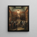 der Ausstellung des Gipsmodells der Statue von Rembrandt bei der Ausstellung der Kunstwerke lebender Meister an der Königlichen Akademie der Schönen Künste in Amsterdam im Jahr 1848 - Jan Baptist Tetar van Elven — gerahmtes Bild an der Wand