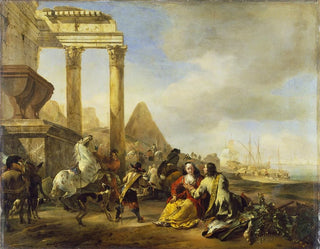 Jan Baptist Weenix - A Coast Scene with Classical Ruins.webp