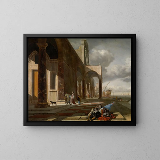 Jan Baptist Weenix - An Italian Seaport.webp