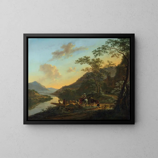 Jan Both - Italian Landscape with Ferry.webp