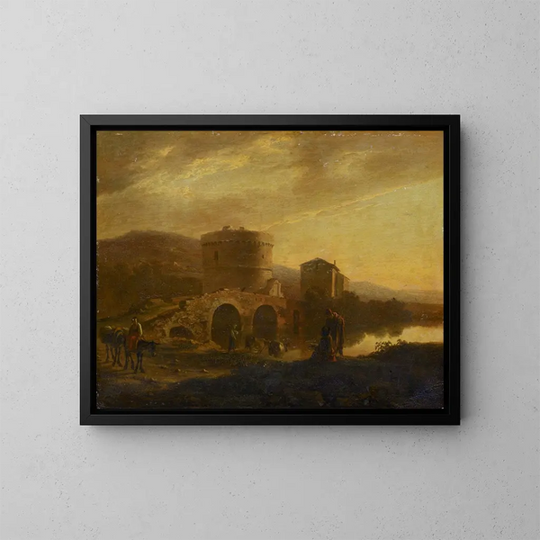 Pont Lucano mit dem Grab der Plautii - Jan Both — gerahmtes Bild an der Wand