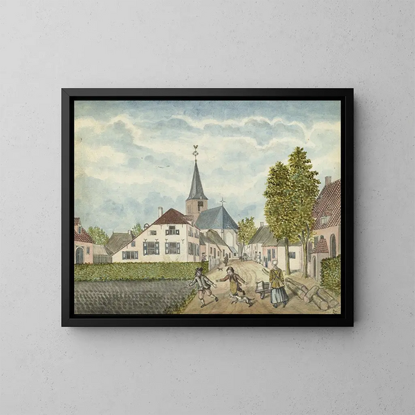 Das Dorf Wehl im Cleefsland - Jan Brandes — gerahmtes Bild an der Wand