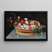 Ein Korb mit Frühlingsblumen auf einem Steintisch - Jan Brueghel der Jüngere — gerahmtes Bild an der Wand