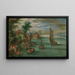 Ein Flusslandschaft mit Fährschiffen und Segelbooten - Jan Brueghel der Jüngere — gerahmtes Bild an der Wand
