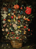 Stillleben mit einem großen Blumenstrauß in einem Holzfass - Jan Brueghel der Jüngere — Ansicht des Kunstwerks