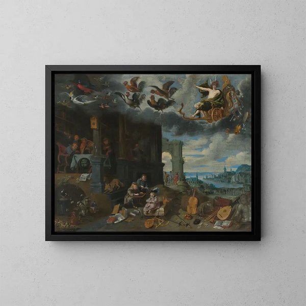 Die Kinder des Planeten Merkur - Jan Brueghel der Jüngere — gerahmtes Bild an der Wand