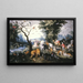 Die Tiere, die in die Arche Noah einsteigen - Jan Brueghel der Jüngere — gerahmtes Bild an der Wand