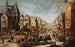 Stadtlandschaft im Winter mit Kutschen - Jan Carel van Eyck — Ansicht des Kunstwerks