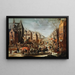Stadtlandschaft im Winter mit Kutschen - Jan Carel van Eyck — gerahmtes Bild an der Wand