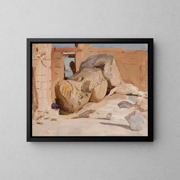 Ruinen antiker Reise in Ägypten - Jan Cybis — gerahmtes Bild an der Wand