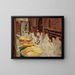 Heilige Kuh in Benares, Blumen und Reisemesse in Indien - Jan Cybis — gerahmtes Bild an der Wand