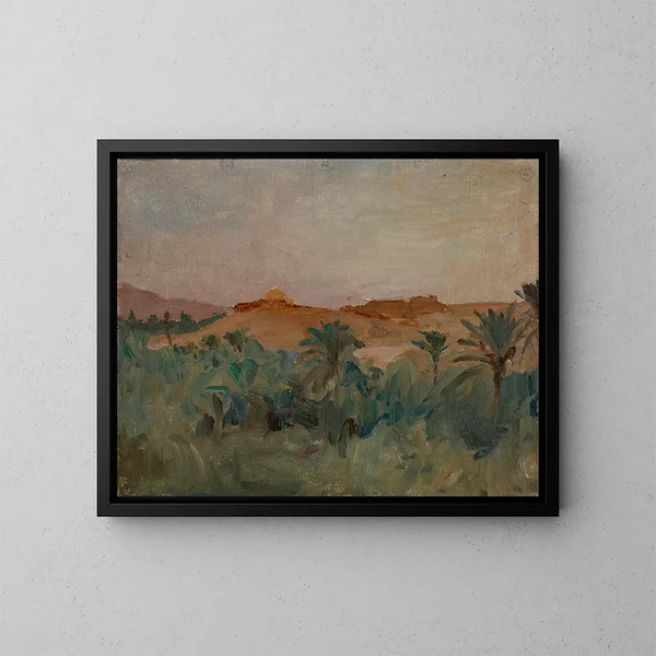 Biskra, die Palmen des Sirocco - Jan Cybis — gerahmtes Bild an der Wand