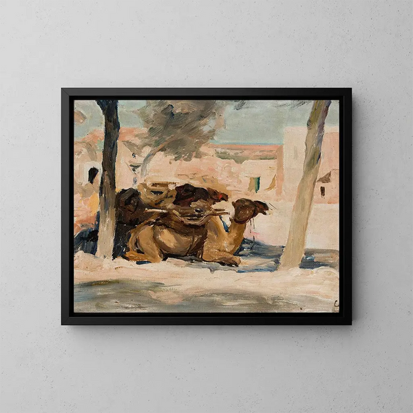 Kamel der Reise nach Palästina - Jan Cybis — gerahmtes Bild an der Wand