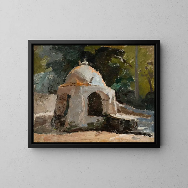 Fontaine de Corfou, du voyage en Grèce - Jan Cybis — gerahmtes Bild an der Wand