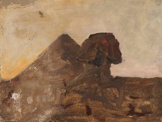 Jan Cigliski - Evening in the desert  Sphinx and pyramid From the journey to Egypt.webp