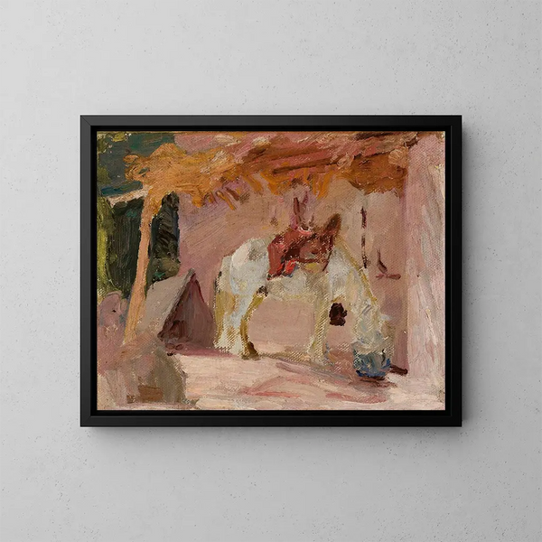 Pferd der Reise nach Turkestan - Jan Cybis — gerahmtes Bild an der Wand