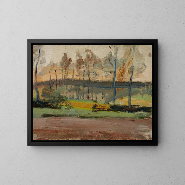 Vor der orthodoxen Kirche bei Dämmerung - Jan Cybis — gerahmtes Bild an der Wand