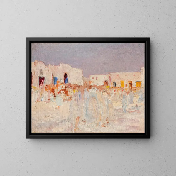 Kairouan in einem Basar - Jan Cybis — gerahmtes Bild an der Wand