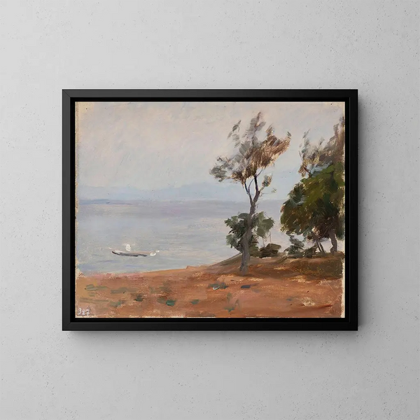 Landschaft der Reise nach Konstantinopel - Jan Cybis — gerahmtes Bild an der Wand