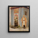 Ein Mann aus der Ecke bei dem Brunnen in Bakhchisaray auf der Krim-Reise - Jan Cybis — gerahmtes Bild an der Wand