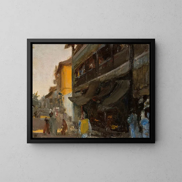 Rue de Mumbai, du voyage en Inde - Jan Cybis — gerahmtes Bild an der Wand