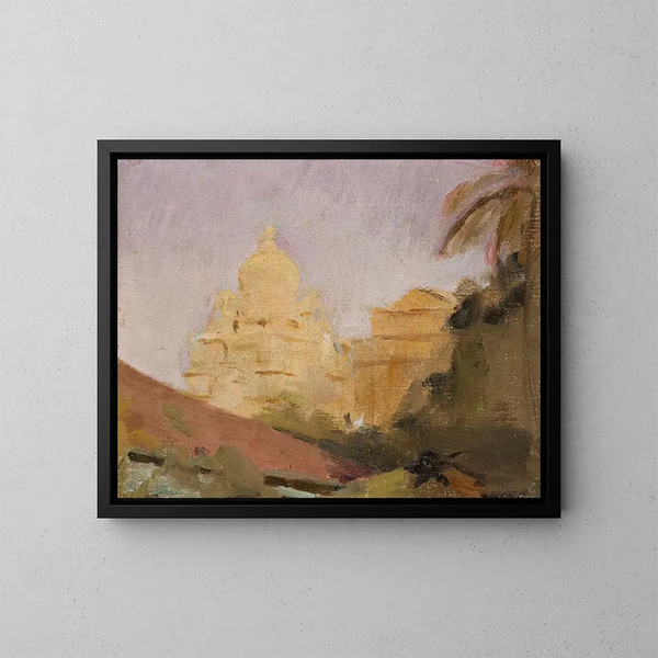 Tempel von Mumbai, auf der Reise nach Indien - Jan Cybis — gerahmtes Bild an der Wand