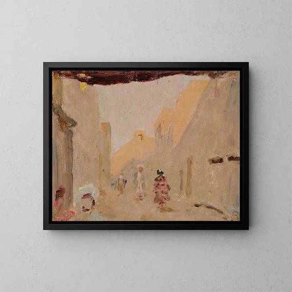 Tachkent ancien au crépuscule. Voyage en Turkestan. - Jan Cybis — gerahmtes Bild an der Wand