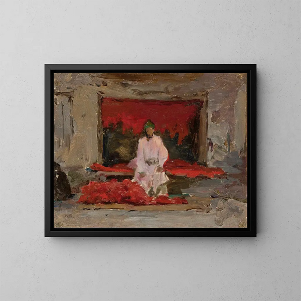 Verkäufer von Pfeffer, von der Reise nach Turkestan - Jan Cybis — gerahmtes Bild an der Wand
