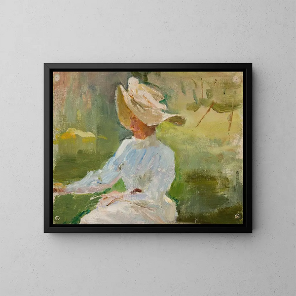 Portrait Eugénie Alexandra Rubtsov, Mutter des Malers Rubtsov - Jan Cybis — gerahmtes Bild an der Wand
