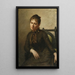 Portrait von Helena Piltz geborene Rymowicz - Jan Cybis — gerahmtes Bild an der Wand