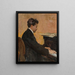 Portrait von Józef Hofmann am Klavier - Jan Cybis — gerahmtes Bild an der Wand