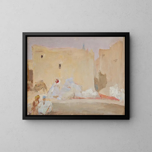 Bâtiments du Sahara - Jan Cybis — gerahmtes Bild an der Wand