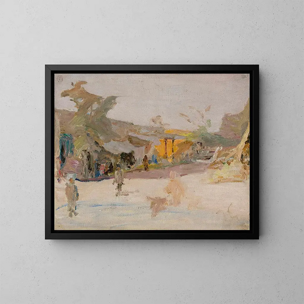 Markt von Samarkand, auf der Reise nach Turkestan - Jan Cybis — gerahmtes Bild an der Wand
