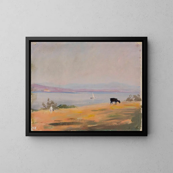 Ansicht des Meeres vom Reise nach Konstantinopel - Jan Cybis — gerahmtes Bild an der Wand