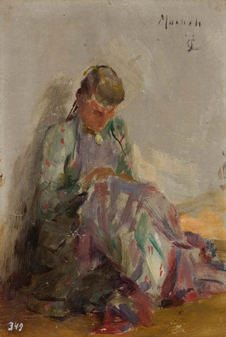 Jan Cigliski - Sewing Tartar girl From the journey to Crimea.webp