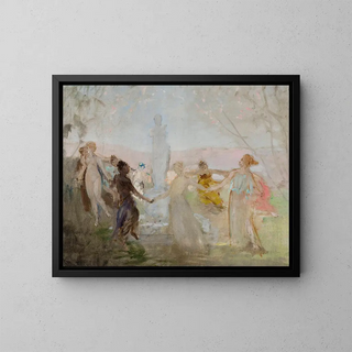 Jan Cigliski - Sketch for the painting Procession around the Venus de Milo statue.webp