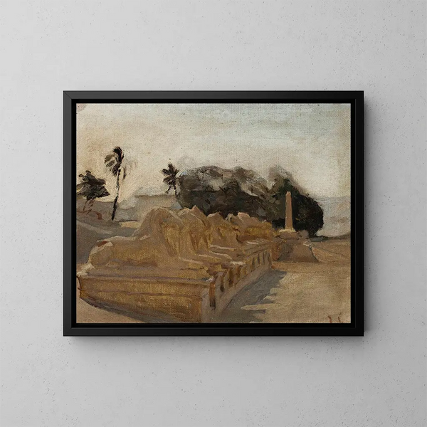Tempel des Amon-Rê in Sphinx Alley in Karnak - Jan Cybis — gerahmtes Bild an der Wand