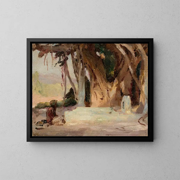 Studie der Reise nach Indien - Jan Cybis — gerahmtes Bild an der Wand