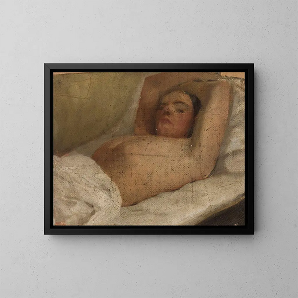 Studie einer liegenden Frau - Jan Cybis — gerahmtes Bild an der Wand
