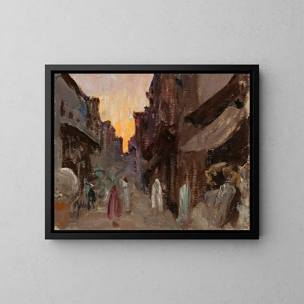 Rue de Tanjore, vom Indienreise - Jan Cybis — gerahmtes Bild an der Wand