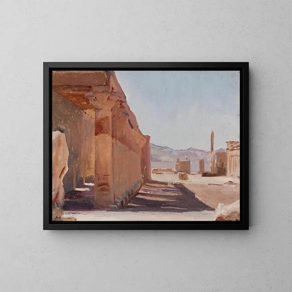 Tempel der Reise in Ägypten - Jan Cybis — gerahmtes Bild an der Wand