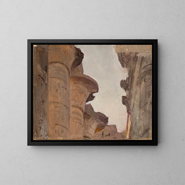 Hauptstadt des Tempels der Reise in Ägypten - Jan Cybis — gerahmtes Bild an der Wand
