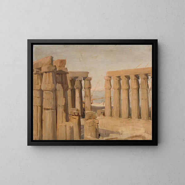 Tempel in Luxor - Jan Cybis — gerahmtes Bild an der Wand