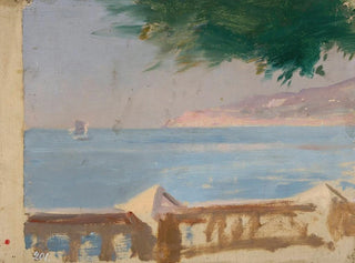 Jan Cigliski - View of the sea from the BakhchiDere villa in Yalta From the journey to Crimea.webp