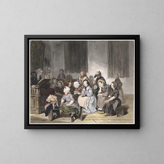 Jan Fabius Czn - Kerkdienst met meisjes.webp